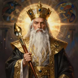 Digital portrait of the male great inquisitor of the Sect of the Holy Truncated Spoon. Art by Greg Rutkowski and Alphonse Mucha