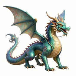 a kaleidoscopic dragon, extremely detailed, sharp focus, wide view, digital illustration