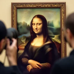 mona lisa picture behind scenes, 4k