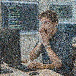 stock photo of a developer suprised that his code actually works