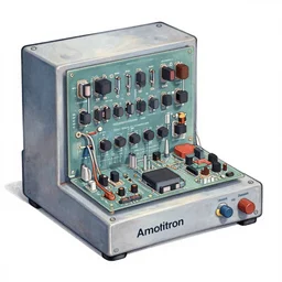 The Emotitron module from the Analytic Machine. Illustration.