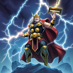 marvel, thor god of lightning, artwork by nicholas roerich