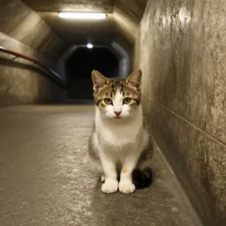 lost kitten in prague metro tunnel