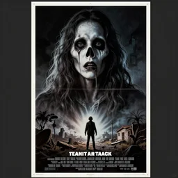 an 80s poster art of a scary movie psycho nut job