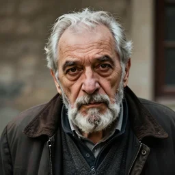 portrait of a drunk old man, teomondo scrofalo