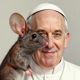 portrait of a mouse that looks like pope francis by dave gibbons, highly detailed illustration, masterpiece, matte painting, rossdraws, ilvya kuvshinov, beautiful colors