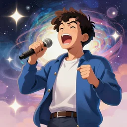 The leader of the universe giving a powerful speech, emotional, colorful, digital painting, impactful, art station