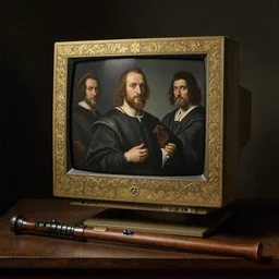 still life of ornate chinese computer crt screen ak 4 7 weapon by hieronymus bosch, baroque painting, perfect composition, detailed octane render trending on artstation, 8 k artistic photography, volumetric cinematic perfect light, chiaroscuro, masterpiece, raphael, caravaggio, beksinski, rutkowski