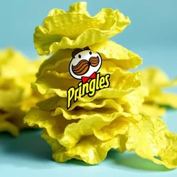 a stack of lettuce - flavored pringles chips