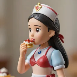 closeup face profile portrait of tin toy greta thunberg as a nurse princess wearing a crown eating cakes, bikini, depth of field, zeiss lens, detailed, symmetrical, centered, fashion photoshoot, by nicoletta ceccoli, mark ryden, lostfish, breathtaking, 8 k resolution, extremely detailed, beautiful, establishing shot, artistic, hyperrealistic, octane render