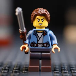 lego version of malcom reynolds from serenity, 4 k photo, macro shot, dynamic lighting