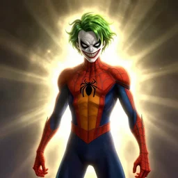 giger spider joker, by sylvain sarrailh, artstation, radiant halo of light, photorealism