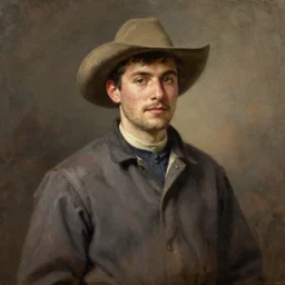 Portrait of a Young Farmer in Mississsippi in 1880, painted by George Caleb Bingham