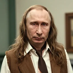 a portrait of a 1 9 6 0 s hippie looking like vladimir putin