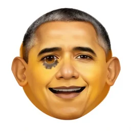 emoji of obama, white background