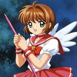 still from Card Captor Sakura as a 1960s shoujo anime
