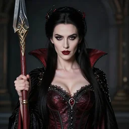portrait photograph of a real-life beautiful vampire queen warrior, looking at the camera!!. Extremely detailed