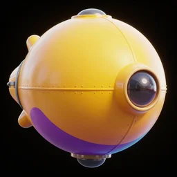 Fallout Blimp Concept Art, black background, vibrant colors, 8k photorealistic, HD, high details, trending on artstation