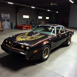 a single time machine and 1 9 7 7 pontiac firebird hybrid, dslr