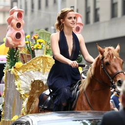 emma watson as a parade floats, new york