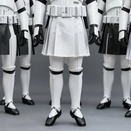 stormtroopers wearing white kilts and black pointe shoes