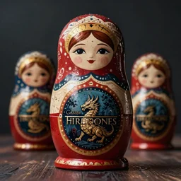 Dragon from game of thrones as russian matryoshka toy,