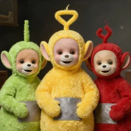 portrait of teletubbies as us marine soldiers by rembrandt