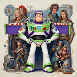 high intricate painting buzz lightyear, dieselpunk, full shot, neil gaiman, maria panfilova, andrea savchenko, mike kime, ludovic plouffe, qi sheng luo, oliver cook, julian calle, eddie mendoza, trending on artstation
