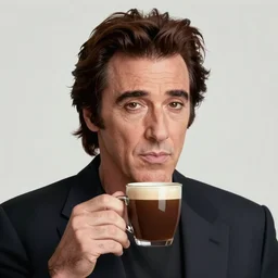 al pacino depicted as cuppacino, digital art