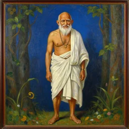 full body portrait of donald trump as mahatma gandhi, oil on canvas by william sidney mount, hindu art, great soul, irish folk, trending on artstation