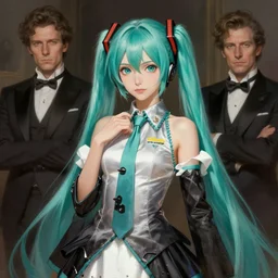 miku as milady de winter, digital painting by Mario Testino, Stanley Artgerm Lau, WLOP, Andrei Riabovitchev, photorealist style, masterpiece, trending on artstation