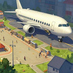 inside a large passenger spaceship, next to an plaza area with stores to the side, from a point and click 2 d graphic adventure game, art inspired by thomas kinkade and mark keathleyi