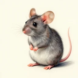 a beautiful drawing of a mouse by jerome jacinto, trending on artstation