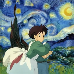 ghibli only yesterday, by van gogh