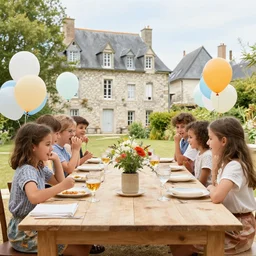 photo of a birthday party in bretagne
