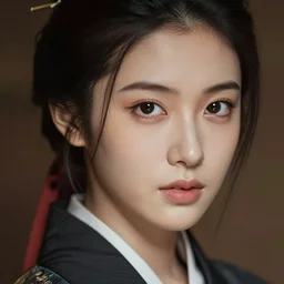a closeup portrait photo of a real kyo kusanagi.