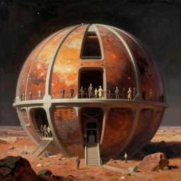 asimov mars habitat by syd mead, boris vallejo, julie bell, luis royo, frank frazetta, ken kelly, simon bisley, richard corben, william - adolphe bouguereau, elizabeth jane gardner, alexandre cabanel, jean auguste dominique ingres, tony robert - fleury, john william waterhouse, francois - edouard picot, gustave courbet