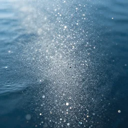 millions of particles floating in water, glitter, insanely high resolution, high fidelity, 8 k, shallow depth of field