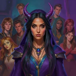 centered head - on medium shot painted portrait maya ali as storm mage, gloomhaven, gaudy colours, octane render, unreal engine, matte painting concept art, fanart artstation by nesskain hks and jesper ejsing and rhads and lois van baarle and ilya kuvshinov and rossdraws