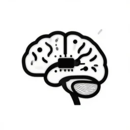 svg icon of brain with wires and microchip