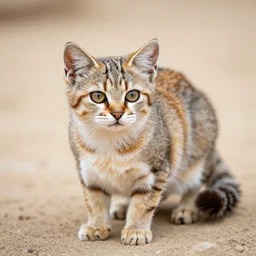 photo of a sandcat, cute, 4 k, tonemapping, global illumination