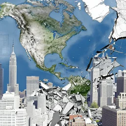 new york after an 1 0 magnitude earthquake, 8 k resolution