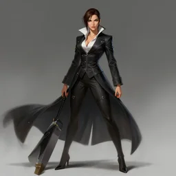 female mafia boss, wide angle view, highly detailed, artgerm, cushart krenz, final fantasy, trending on artstation, soft light, sharp focus, illustration, character design, concept art