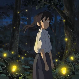 fireflies , 8k, by Makoto Shinkai, Art by Krenzcushart