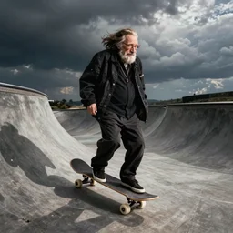 stephen hawking skateboarding