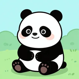 smiling pandaslug in cartoon style