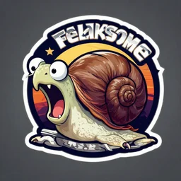 fearsome determined growling snail sports team logo, epic, best, awesome, athletic