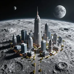 A city built on the Moon sci-fi