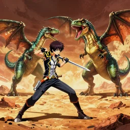 sword art online fighting dinosaurs on mars with lost horizon