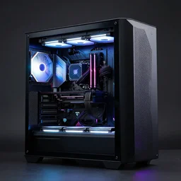 an ultra futuristic cyberpunk pc, studio photo